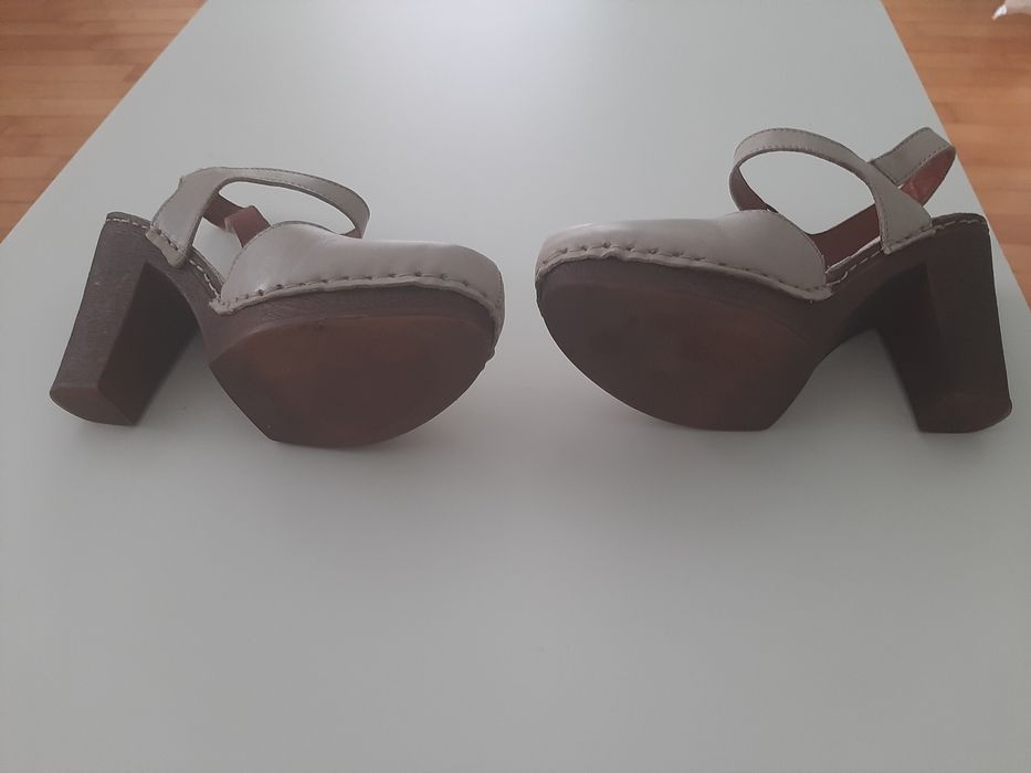 Pantofi/sanda dama piele naturala cu platforma si toc