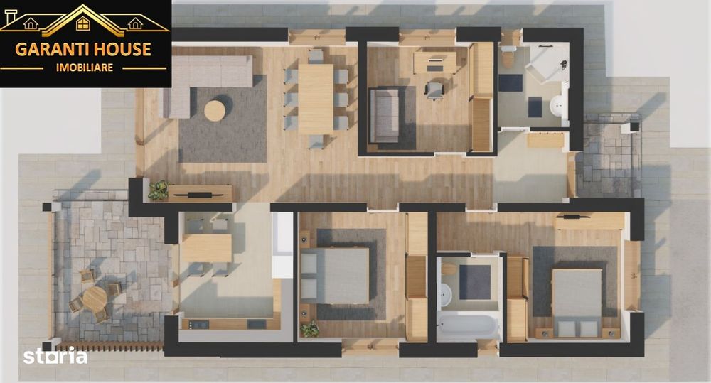 Zona Vrancei, casa pe un singur nivel, semifinisata, 165 000€