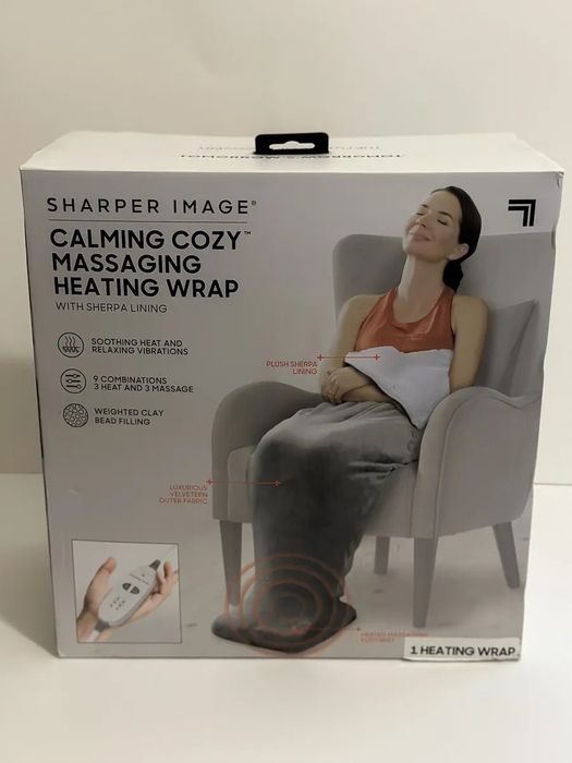 Согревающий успокаивающий массажёр для ног с одеялом