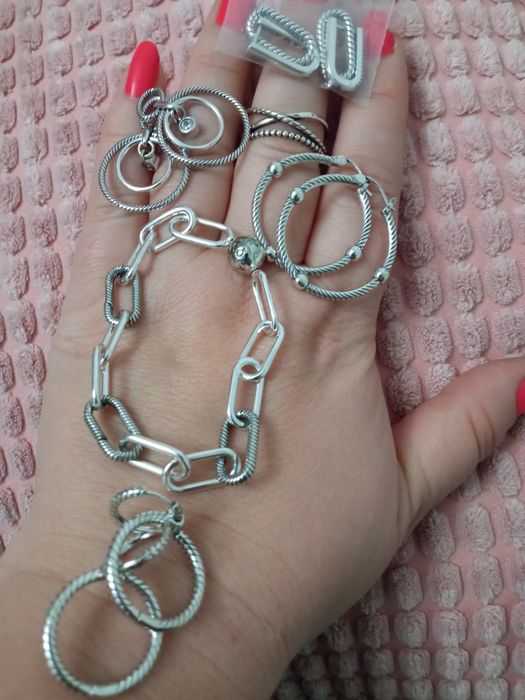 Cercei Pandora de argint