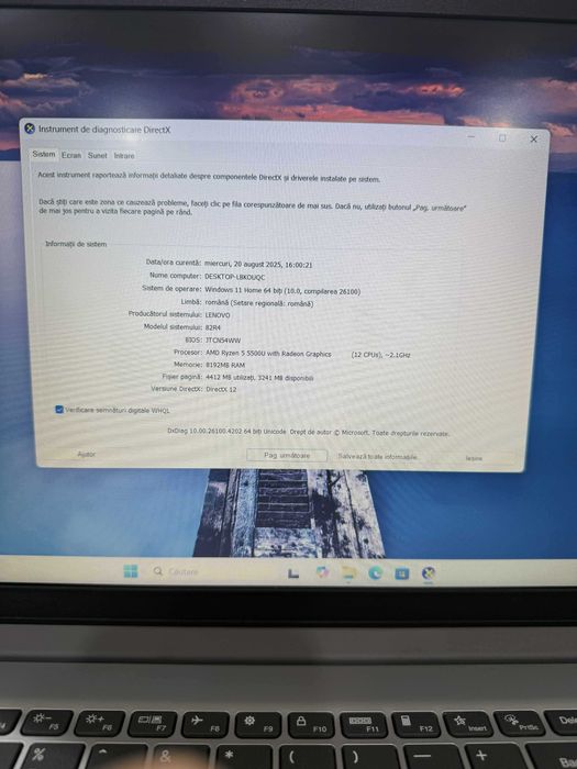 Laptop ideapad 1 AMD Ryzen 5 5500U 8GB RAM 512SSD