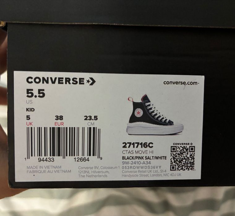 Converse chuck taylor all star move кецове розово черно