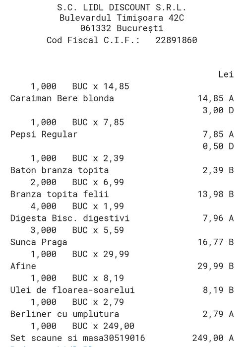 Vand Masa copii Lidl