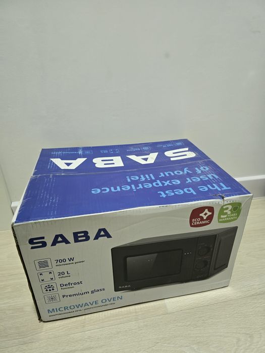 Saba микроволновка чёрный новый