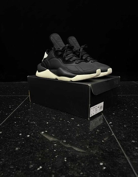 Adidasi Y3 Kaiwa Negru-Alb - Produs PREMIUM