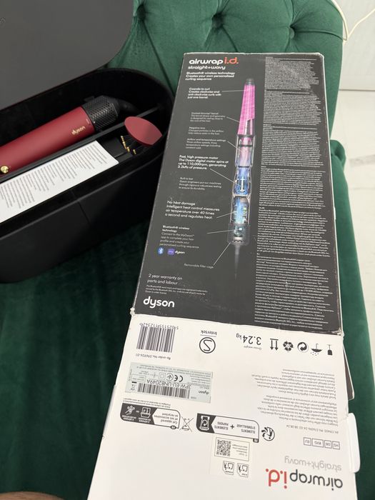 Dyson airwrap i.d straight+wavy Trusa coafat Multistyler DYSON HS09 Airwrap Co-anda2x, 90 grade, invelis ceramic, rosu