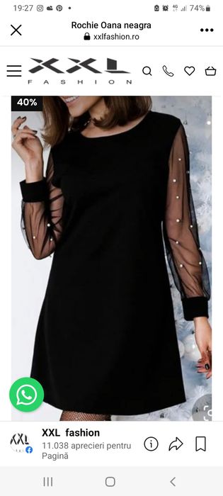 Rochie neagra eleganta și comodă