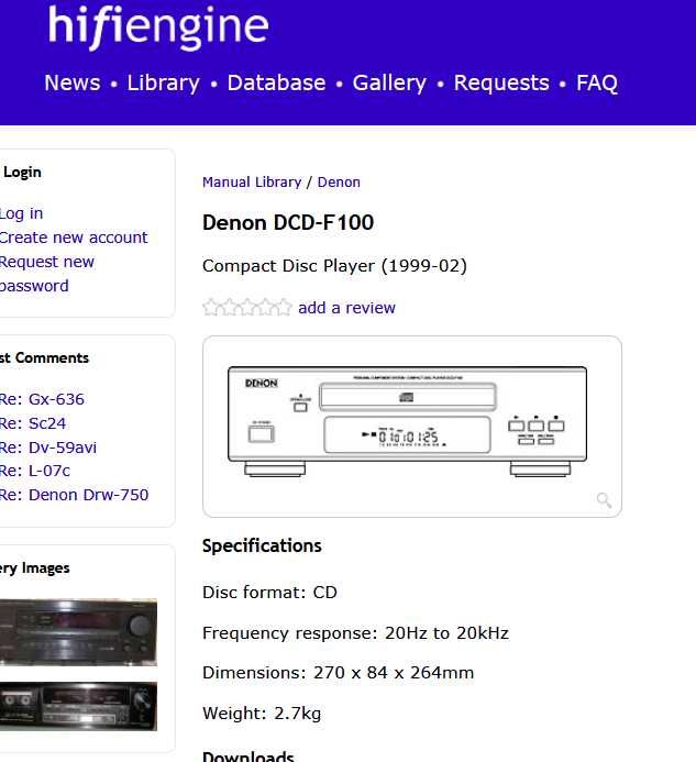 set mini DENON  receiver DRA-F1 +cd-player DCD-F100