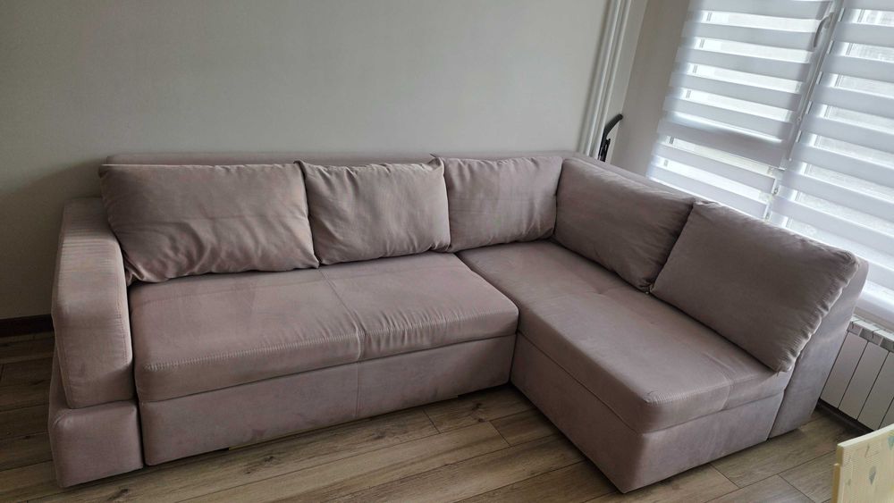 Ъглов диван с ракла и функция за сън