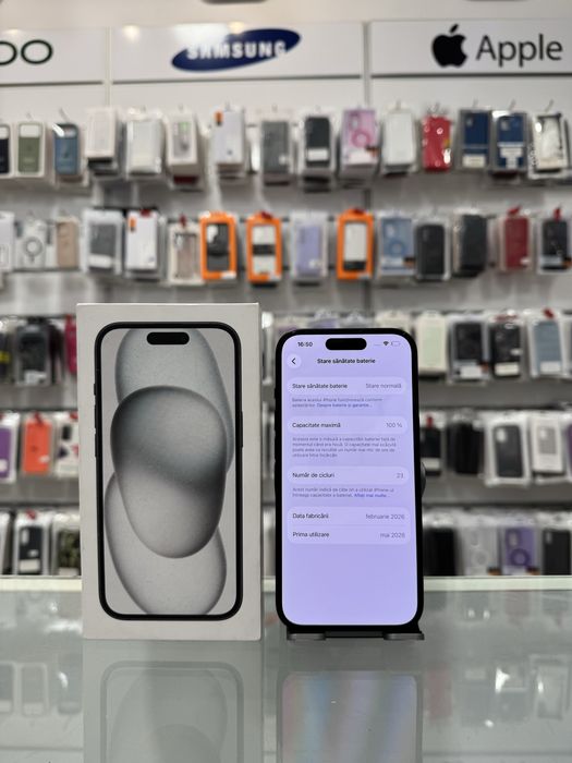 Iphone 15 /128Gb/100% / 1 an garantie/ Future Gsm Mobile