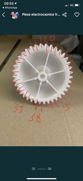 Pinion roata dintata cuplaj masina tocat bosch zelmer siemens noua