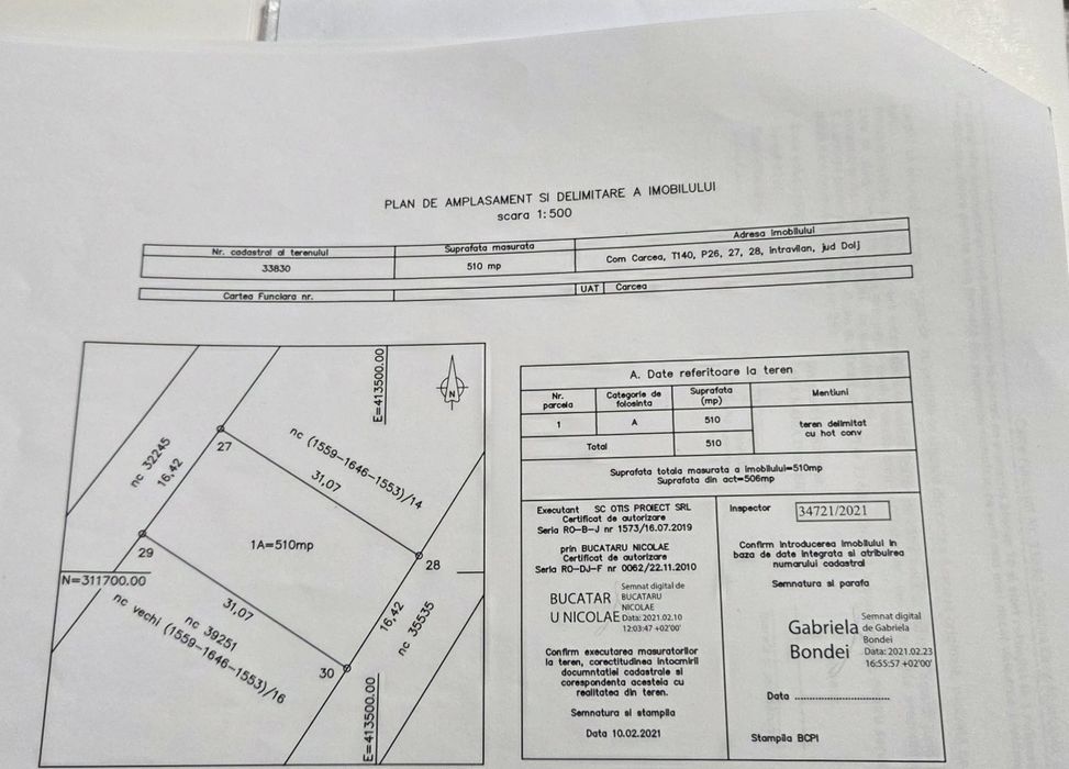 Vânzare teren centura de sud