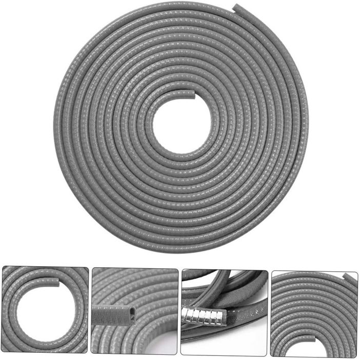 Предпазна декоративна лайсна/Протектор за врата 5 метра - СИВА.