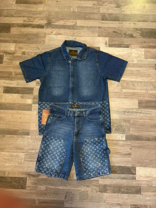 Compleu barbati de blugi model deosebit
