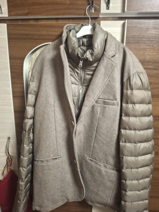 Geacă bărbați Y.Two Jeans XXL – lână + puffer, elegantă, stare foarte