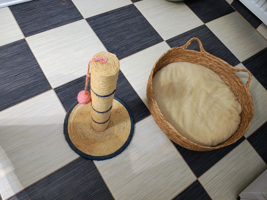 Ansamblul, cos si culcuș de caloriferi pt pisici