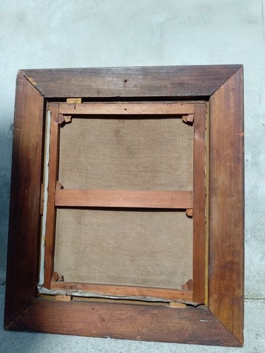 Ulei pe pânză o lucrare de dimensiuni mari semnata încadrată într-o ra