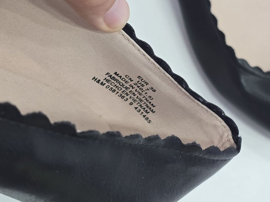 Балетки чёрные женские