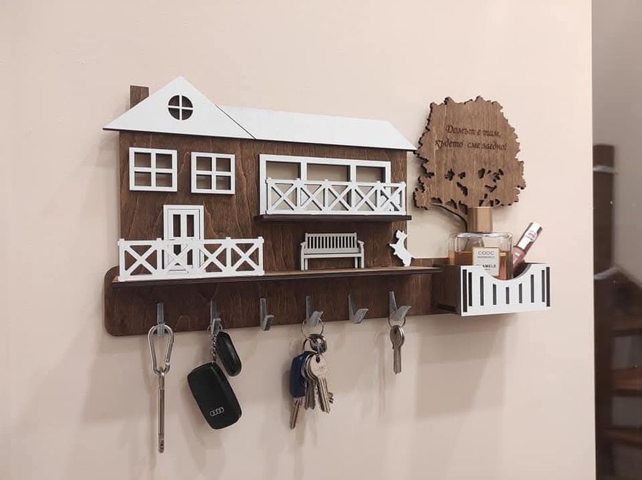 Закачалка за ключове кейхолдер ключодържател къщичка за ключове