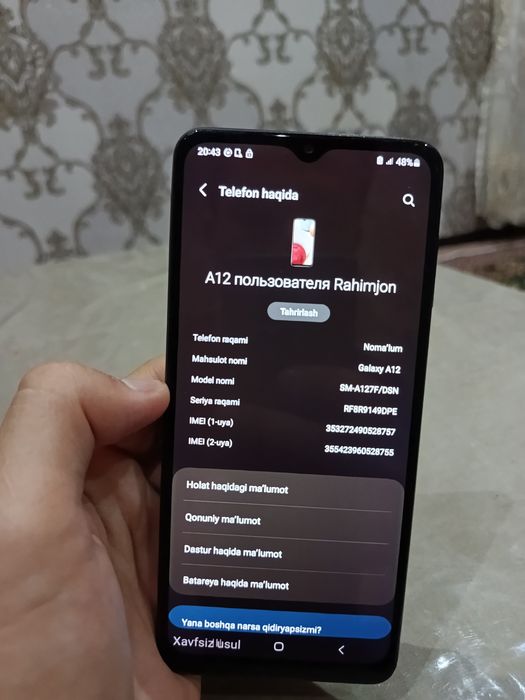 Samsung galaxy A 12