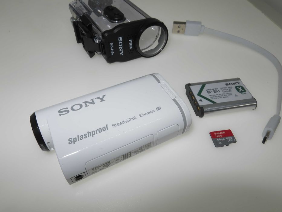 Sony HDR-AS200V мини екшън камера action camera като нова с подводен