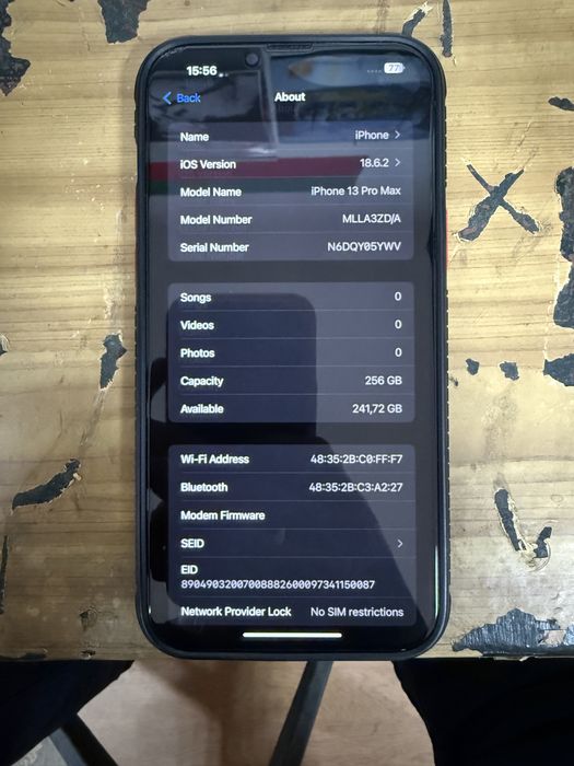Iphone 13 Pro Max 256GB Graphite 86% Battery
