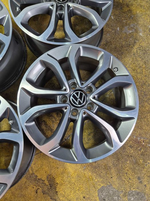 4 Jante Aliaj 5x112 17'' OE VW Golf Passat Touran Sharan Tiguan T-ROC Scirocco / Skoda Octavia Karoq Kodiaq YETI