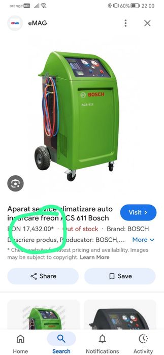 Aparat incarcare clima Bosch ACS611