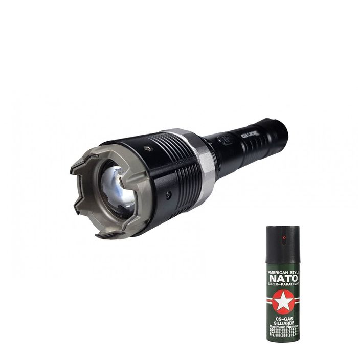 Electrosoc Metalic cu Lanterna si Reglaj Focusat 8810 si Spray