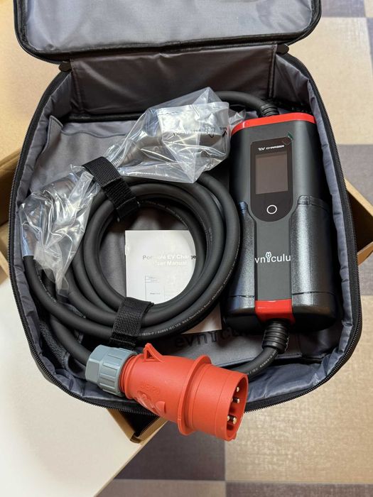 22 кВт kW Мобилна Зарядна Станция Електромобил 5/10М Тип 2 Зарядно 32А