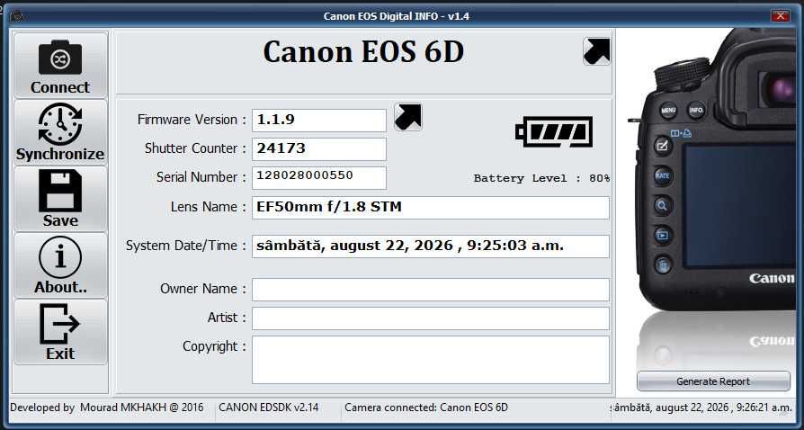 Body DSLR Canon 6D