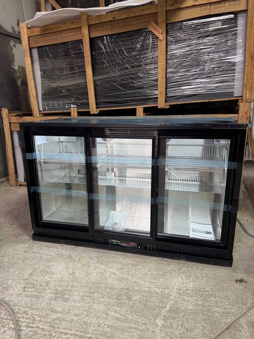 Vitrină frigorifică minibar cu uși glisante – 330L