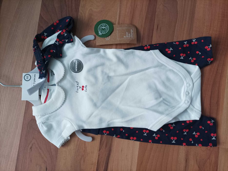 комплект от 3ч- био памук- 68-74см