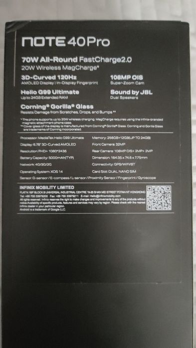 Инфиникс note 40 pro
