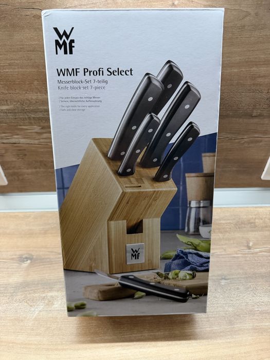 Комплект ножове WMF, 7 части + бамбукова поставка
