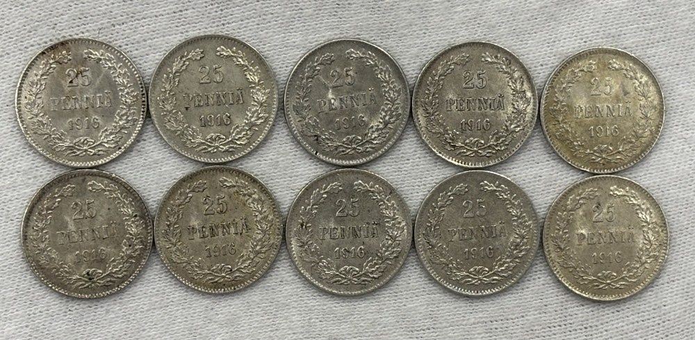 10 сребърни монети