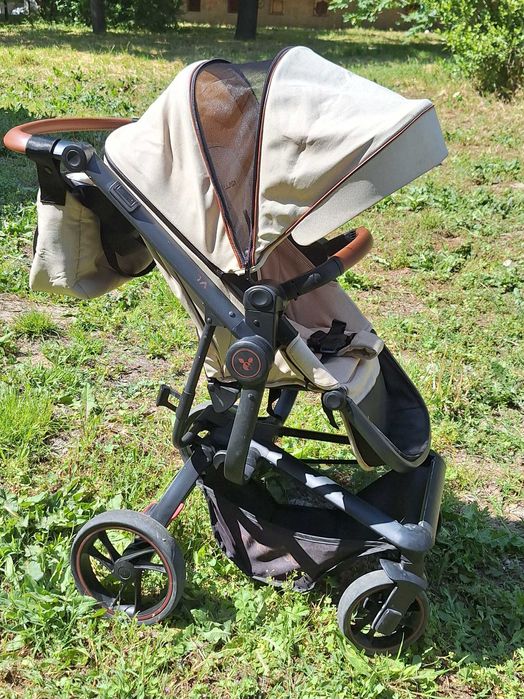 Бебешка Количка 3в1 Cangaroo Ellada бежова + 3 подаръка