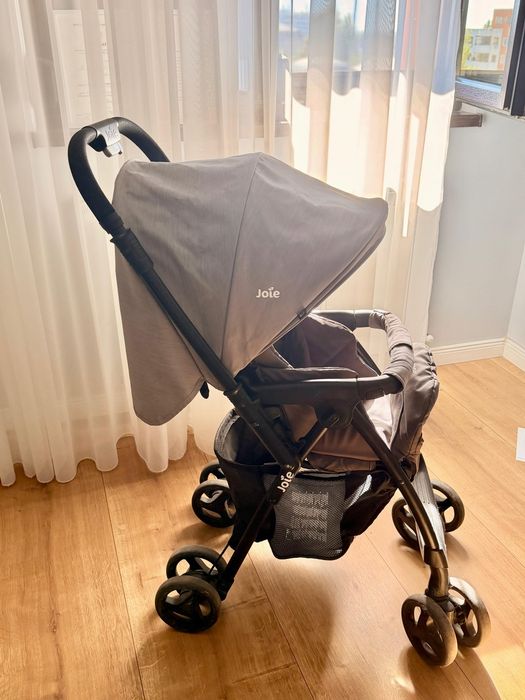 Carucior cu maner reversibil Joie Mirus Dark Pewter