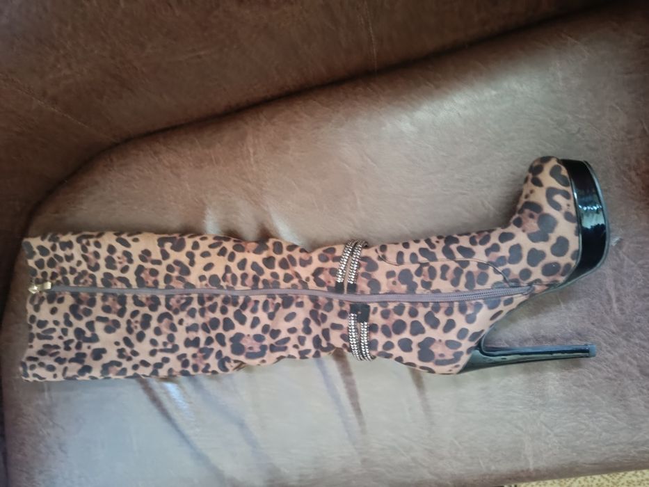 Cizme dama imblanite model leopard