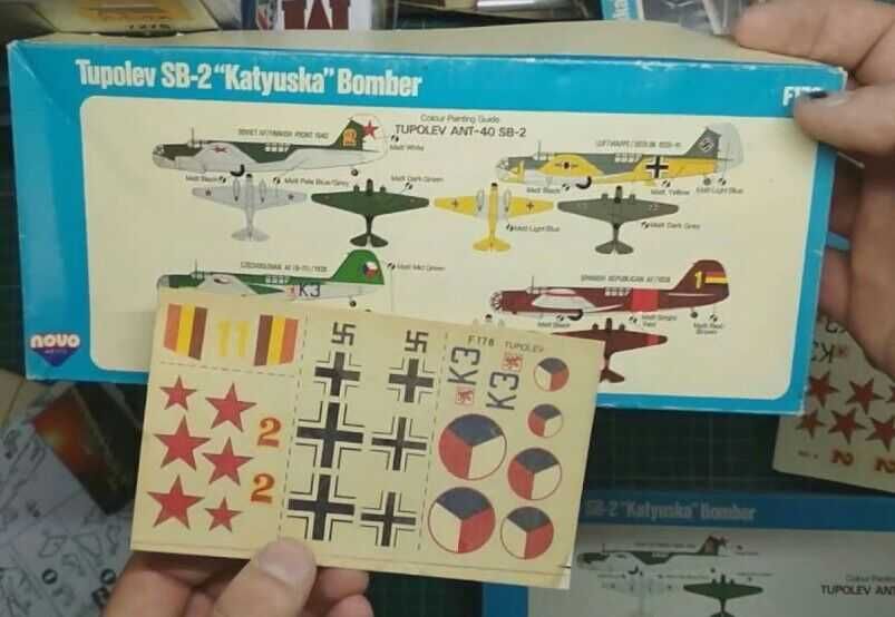 Сборная модель самолета СБ-2 (NOVO 1/72)..РАРИТЕТ