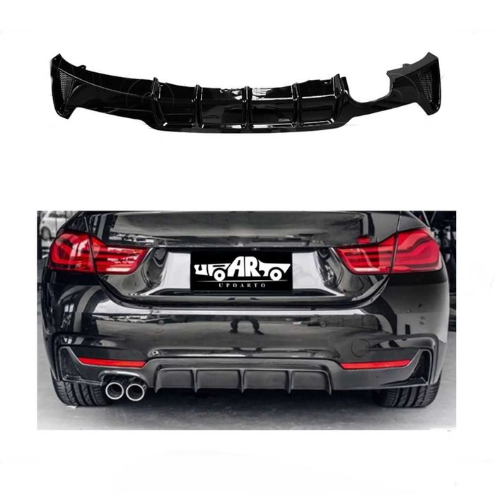 Difuzor spate sport pentru 4 series BMW F32 F33 F36, Negru Lucios