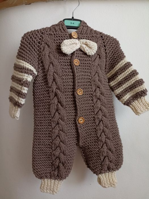 Combinezon impletit,0-6 luni