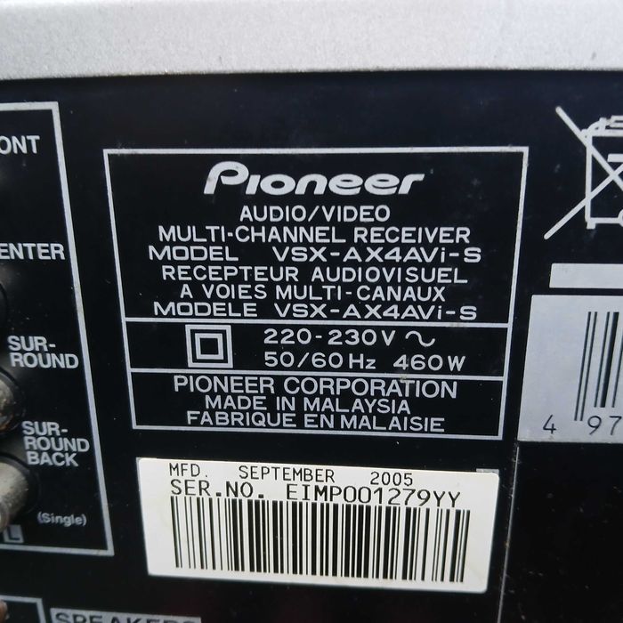 Pioneer vsx ax4-avis
