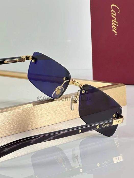 Ochelari de Soare Cartier CT0513O Noi Full Box Santos De Cartier  Gold