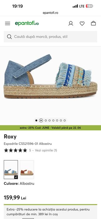 Sandale pt fete Roxy