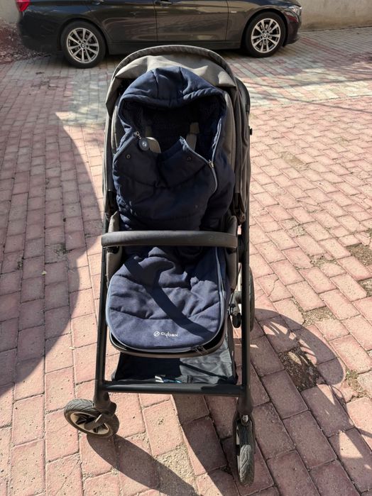 Cărucior Cybex Talos S Lux BLK + husă iarnă Cybex Gold – gri