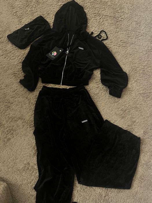 Плюшен комплект черен