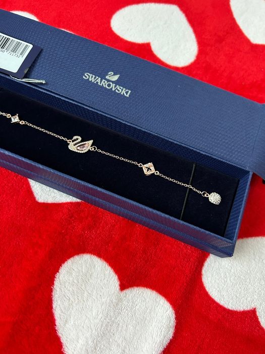 ✨ Brățară Swarovski Iconic Swan –  Rose Gold | Cutie completă