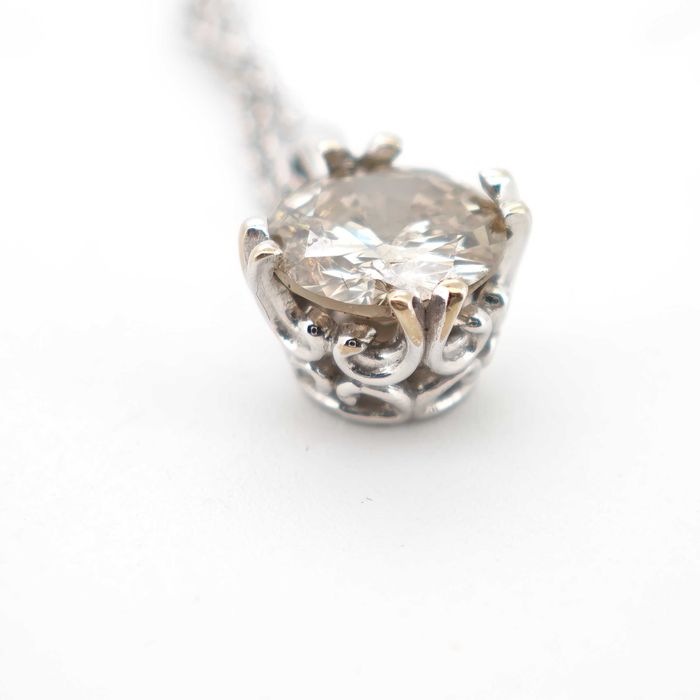 Colier aur 14k cu diamant 0.9ct