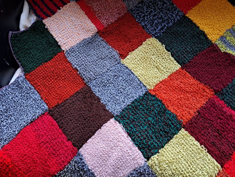 Покривки за легла 2 броя. Цветни, ръчно изработени фъкани.